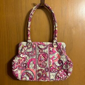 Vera Bradley Cassidy Bag Satchel Purse Paisley Meets Plaid Pattern